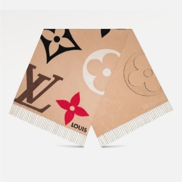Louis Vuitton Muffler Scarf Echarpe The Ultimate Beige Cashmere Wool - Picture 1 of 14